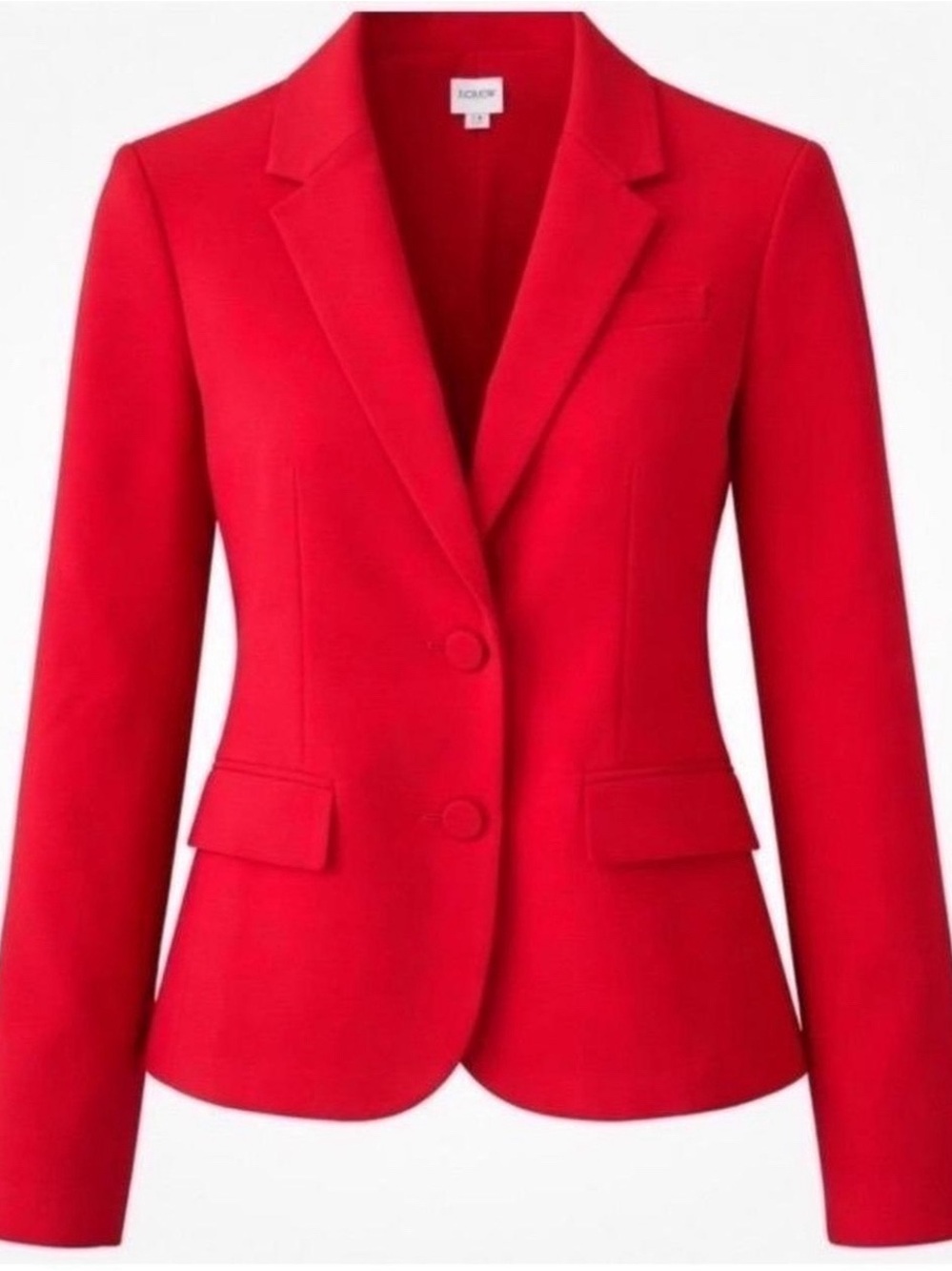 J. Crew Bright Red Structured Two-Button Blazer NWT Size 6P MSRP $198